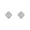 CLOVER 1 MOTIFS DIAMOND STUD EARRINGS SILVER