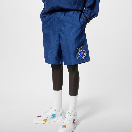 LV x YK Monogram Faces Swimshorts - Lux Studios