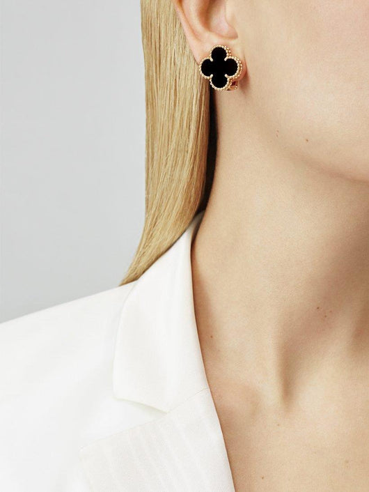 Magic Alhambra Earrings Black - Lux Studios
