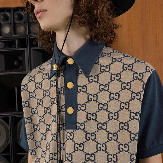 Maxi GG silk cotton polo - Lux Studios