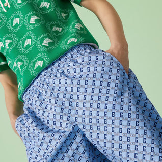 Nylon printed swim shorts