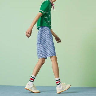 Nylon printed swim shorts