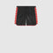 Nylon swim shorts with logo stripe