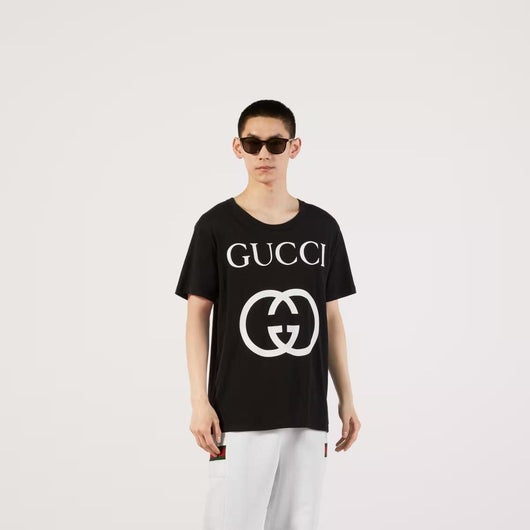 Oversize T-shirt with Interlocking G - Lux Studios