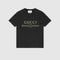 Oversize washed T-shirt with Gucci logo