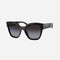 Prada black cat eye with brand logo sunglasses