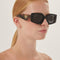 Prada geometrical black sunglasses