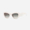 Prada oval white sunglasses featuring iconic logo