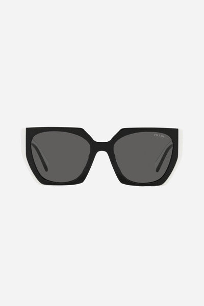 Prada oversized cat eye black and white sunglasses - Lux Studios