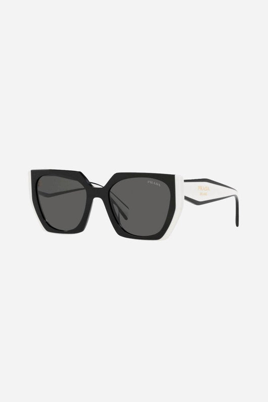 Prada oversized cat eye black and white sunglasses - Lux Studios