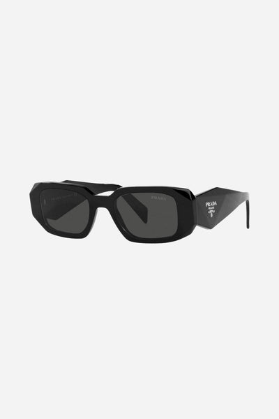 Prada PR17WS symbol black oval sunglasses - Lux Studios