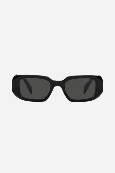 Prada PR17WS symbol black oval sunglasses - Lux Studios