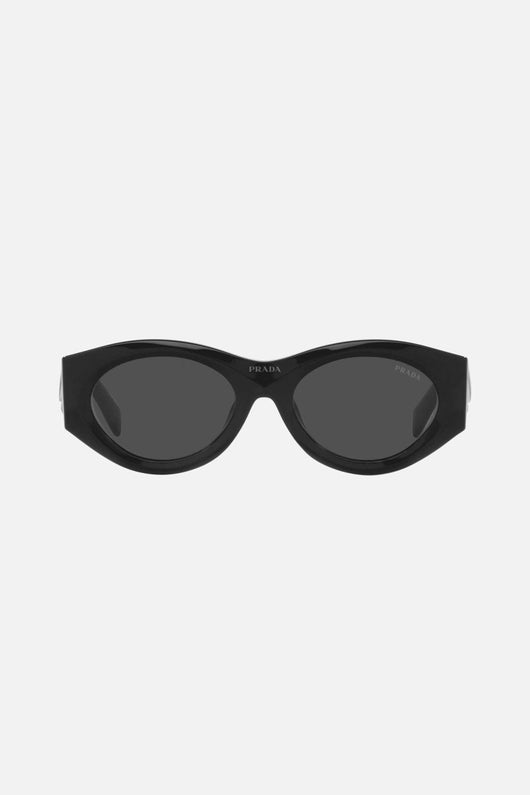 Prada PR20ZS black bold oval sunglasses - Lux Studios