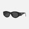 Prada PR20ZS black bold oval sunglasses