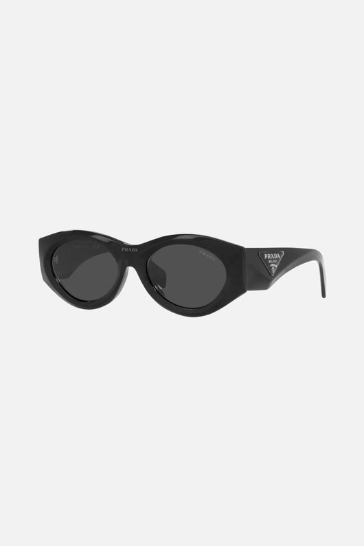 Prada PR20ZS black bold oval sunglasses - Lux Studios