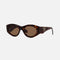 Prada PR20ZS havana bold oval sunglasses