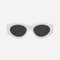 Prada PR20ZS white bold oval sunglasses