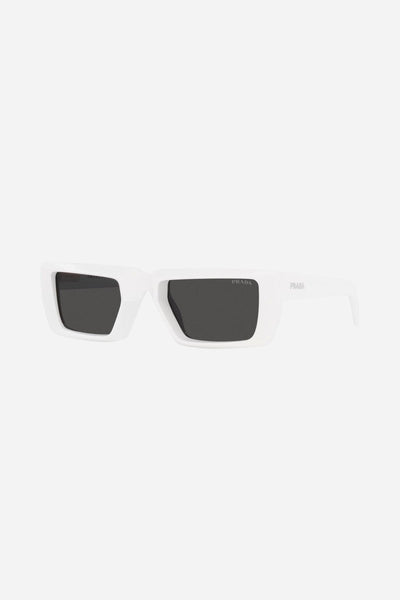 Prada runway squared white sunglasses - Lux Studios