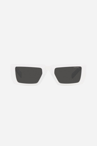 Prada runway squared white sunglasses - Lux Studios