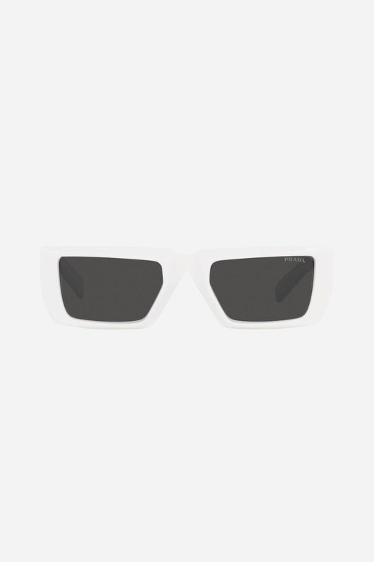 Prada runway squared white sunglasses - Lux Studios