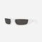Prada runway wrap around white sunglasses