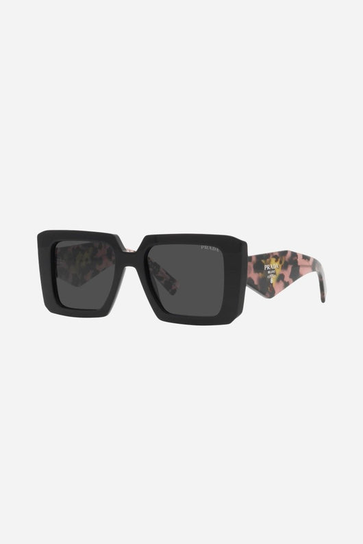 Prada squared sunglasses featuring the signature logo triangle - Lux Studios