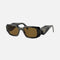 Prada symbol black and yellow marble oval sunglasses
