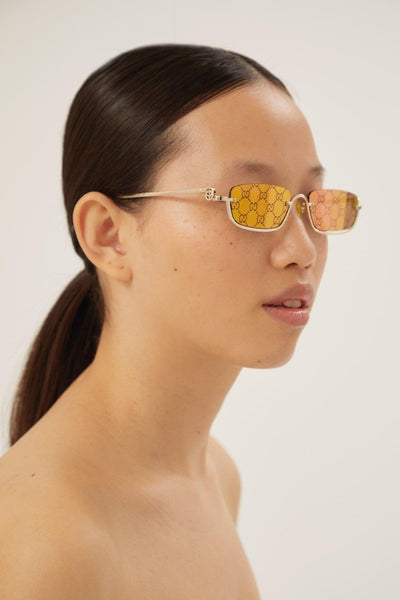 PRE ORDER Avail. 12th August -Gucci micro metal sunglasses with GG lenses - Lux Studios