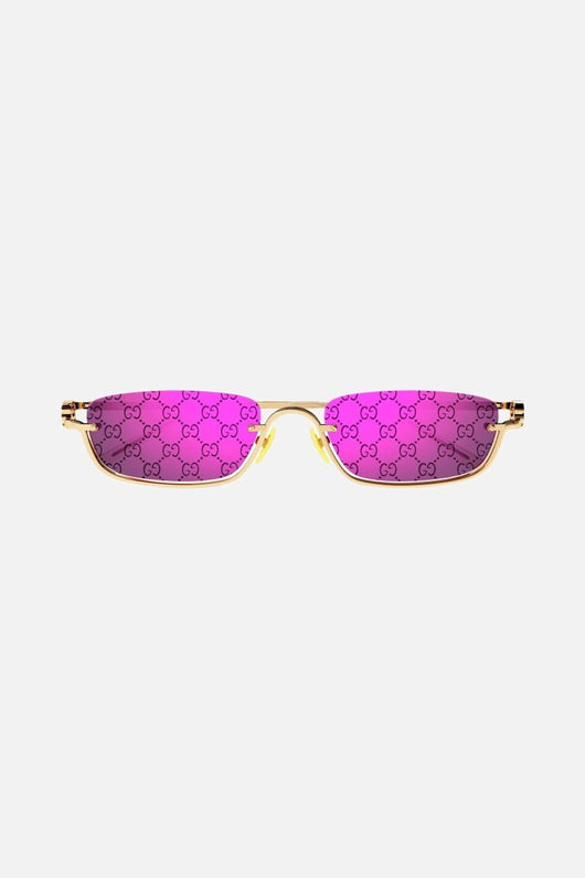 PRE ORDER Avail. 12th August -Gucci micro metal sunglasses with GG lenses - Lux Studios