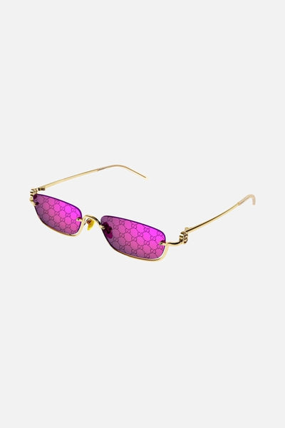 PRE ORDER Avail. 12th August -Gucci micro metal sunglasses with GG lenses - Lux Studios