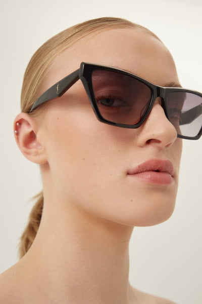 PRE ORDER Avail. 24th June -Saint Laurent black cat eye sunglasses - Lux Studios