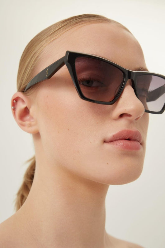 PRE ORDER Avail. 24th June -Saint Laurent black cat eye sunglasses - Lux Studios