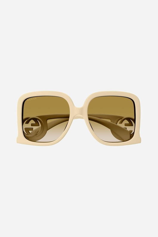 PRE ORDER Avail. August 23 - Gucci GG1326 ivory butterfly shape sunglasses - Lux Studios