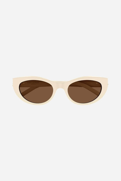 Saint Laurent almond cream acetate sunglasses - Lux Studios