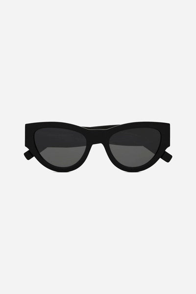 Saint Laurent black almond shape featuring bold YSL logo - Lux Studios