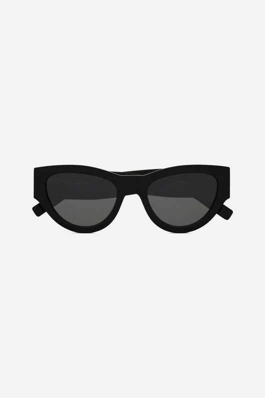 Saint Laurent black almond shape featuring bold YSL logo - Lux Studios