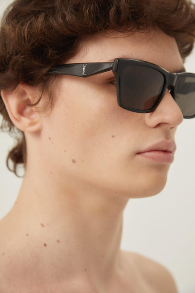 Saint Laurent black rectangular shape sunglasses - Lux Studios
