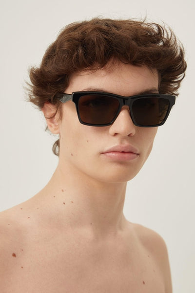 Saint Laurent black rectangular shape sunglasses - Lux Studios