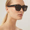Saint Laurent black rectangular sunglasses