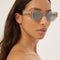 Saint Laurent bold oval crystal sunglasses