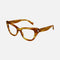 Saint Laurent cat eye angular light havana frame