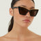 Saint Laurent cat eye black and gold sunglasses