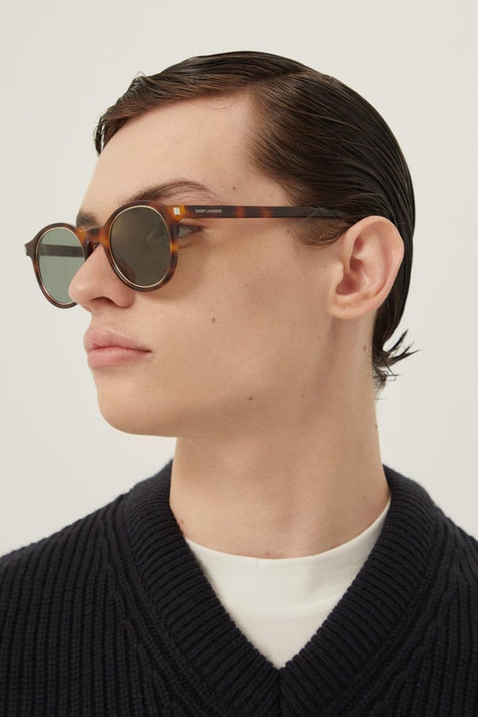 Saint Laurent classic havana round sunglasses - Lux Studios