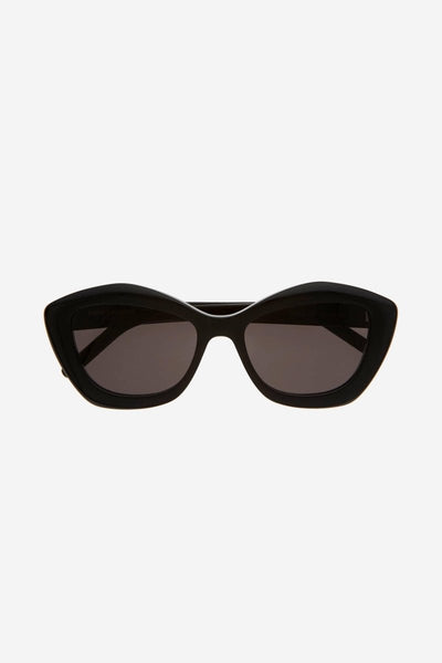 Saint Laurent geometric cat-eye black sunglasses - Lux Studios