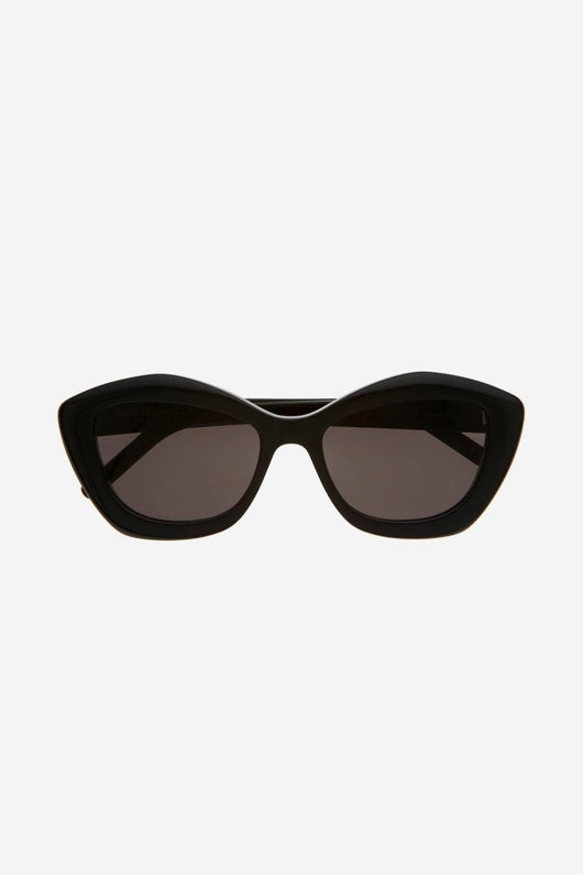 Saint Laurent geometric cat-eye black sunglasses - Lux Studios