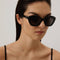 Saint Laurent geometric cat-eye black sunglasses