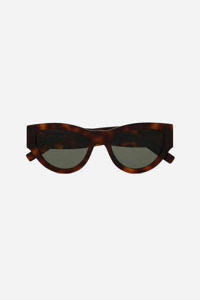 Saint Laurent havana almond shape featuring bold YSL logo - Lux Studios