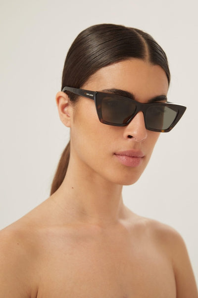 Saint Laurent iconic MICA cat-eye havana sunglasses - Lux Studios