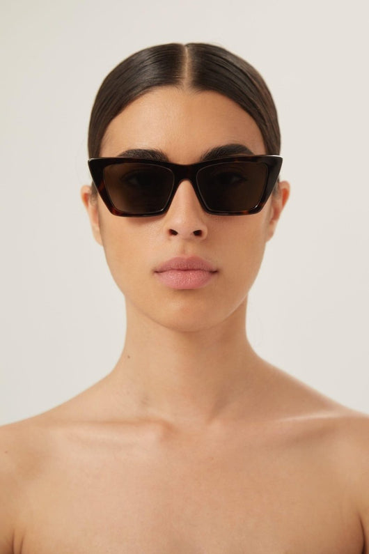 Saint Laurent iconic MICA cat-eye havana sunglasses - Lux Studios