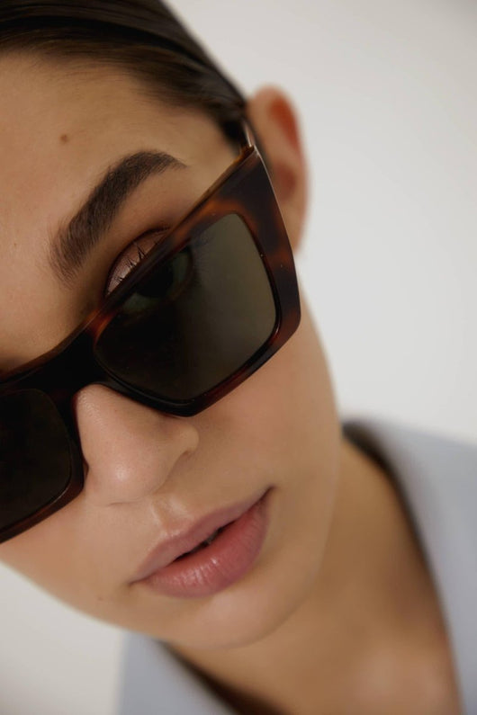 Saint Laurent iconic sharp cat-eye havana sunglasses - Lux Studios